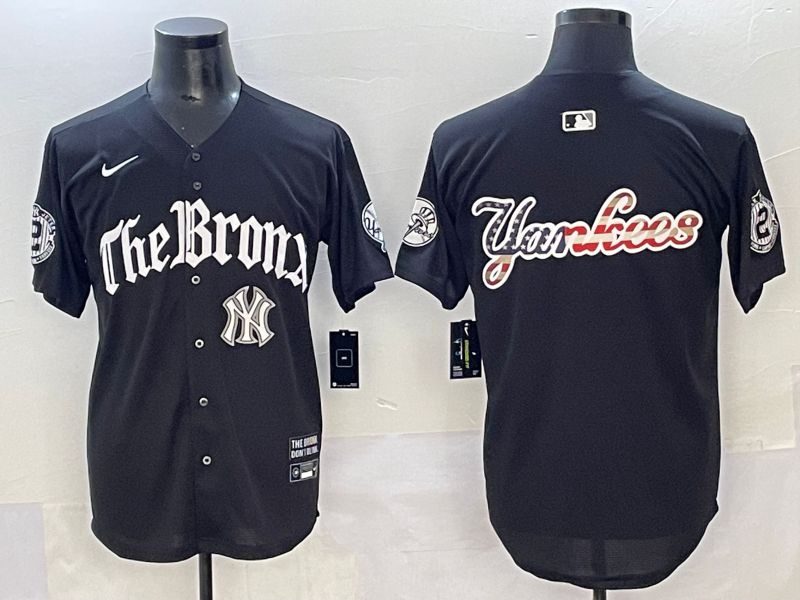 Men 2025 New York Yankees Blank Black Five generations Joint Name Nike MLB Jersey style 10